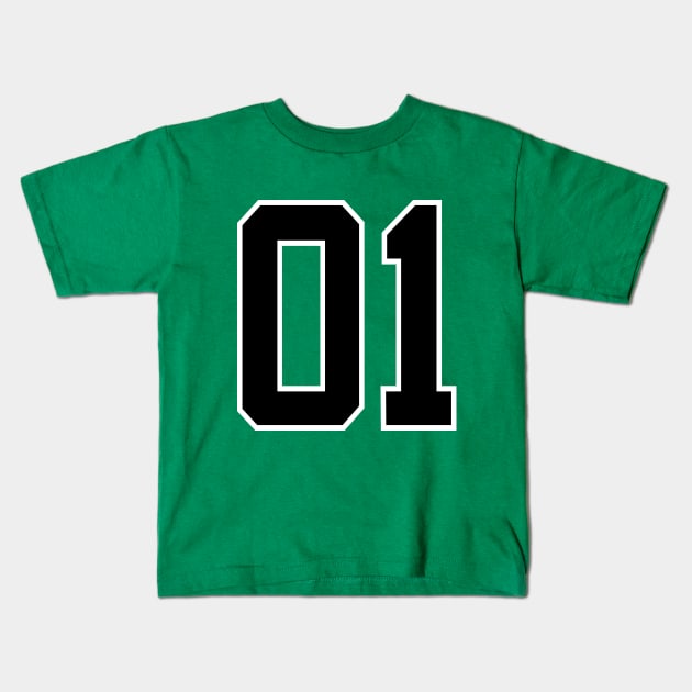 Number 01 Kids T-Shirt by colorsplash